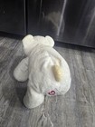Tylux Pluffies White Teddy Bear Plush Cloud Polar Bear Cub Lovey Yellow Accent