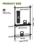 Bamworld Tension Rod Plant Stand Adjustable Hanging Plant Shelf Tall Pole Stand