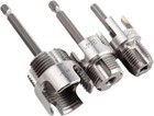 3pcs Pvc Pipe Threader Kit 1 2  3 4  1  Npt Dual-function Internal   External