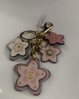 Nwt Coach Wild Flower Cluster Bag Charm Key Ring  Pink