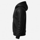 Men s Black Premium Leather Hoodie Handmade Genuine Lambskin Leather Jacket