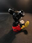 Vintage Walt Disney Mickey Mouse Sitting Porcelain Ceramic Figurine Faded