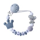 Silicone Baby Teethers Chain Soother Relaxing Cute Safety Baby Teethers Bead