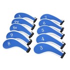 10pcs Neoprene Zipper Golf Club Iron Head Covers Set - Durable  Protective  Ligh