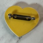 Vintage Floral Pin Brooch Heart Shaped Artist Signed 