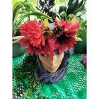 Autumn Reds Pinecone Crown