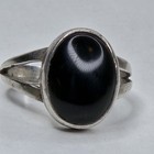 Vintage Navajo Handmade Ring 925 Silver Black Onyx Size 8 5