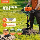 Vevor Gas Post Hole Digger 63cc 2400w With 8    Drill Bits   1 Extension Rod