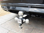 New Trailer Receiver Hitch Triple Ball Mount With Hook  Chrome Balls  Fits For 2
