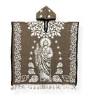 St  Jude   Our Lady Of Guadalupe Virgin Mary Brown Hooded Poncho Gaban Serape