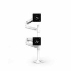 Ergotron Lx 45-509-216 Dual Stacking Monitor Arm Vesa Desk Mount - White