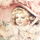 Vintage Flue Cover Victorian Girl In Garden Replica Wall Art Picture Under Glass