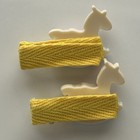 Yellow Rocking Horse Baby Hair Clips Pony Snap Barrettes Toddler Girls Set 2
