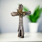 Handmade Wood Log Cross With Praying Hands  god Bless My Family 