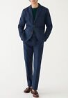 J crew Suit Navy 42 Jacket   34 Pants Cotton Linen Casual Chino Chore Blazer Nr