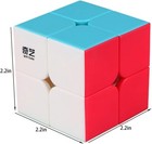 2 Pack  Speed Cube Set   2x2x2 Pyramid  Magic Cube Puzzle Toys Stickerless