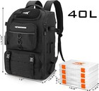 Kastking Karryall Fishing Tackle Bag With Rod Holder 4 Tackle Boxes 40l Backpack