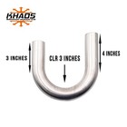 1 5  180 Degree Exhaust Elbow Mandrel Bend 304 Stainless Steel 16ga 2pack Usa Ss