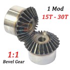 1 Mod Bevel Gear 1 1 15-30 Tooth Transmission Gears Bevel Teeth 90   45  Steel