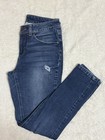Time And Tru Women s Skinny Jeans Blue Denim Distressed Stretch 5-pocket