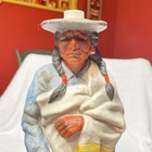 Lionstone Whiskey Ceramic Decanter 1969 Vintage 14  Proud Indian Empty