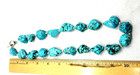 Native American Necklace  Sterling Silver  Turquoise Nugget Necklace  Coa  130