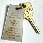 Vintage 1980s Statler Hilton Hotel Motel Room 414 Fob   Key Winston-salem Nc