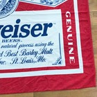 Vtg Budweiser Beer Label Logo Beach Blanket Towel 65   x 53    Large Made In Brazil 