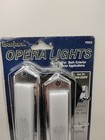 Vintage Barjan Side Marker Opera Lights White Lens Chrome Housing Pair 8 