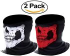  2 Ghost Biker Skull Hood Face Mask Motorcycle Ski Balaclava Cs Sport Helmet   