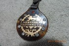 Old 1900 s Nebraska Clothing Co Faux Tortoise Celluloid Pocket Watch Fob W strap