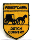 Vintage Pennsylvania Dutch Country Jacket Patch Horse Buggy Travel Souvenir