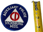 Vicksburg Mississippi Auxiliary Police Civil Defense Shoulder Patch Vintage