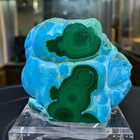 872g Natural Silicon Malachite Crystal Quartz Mineral Energy Decor stand