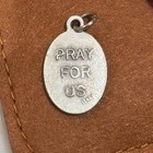 Vintage Italian Catholic St  Cecilia Medal     Patron Saint Of Music   Musicians