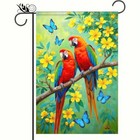Spring Garden Flag Garden Decor For Outside Garden Decorations12x18 Parrot