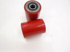 Pair Of Pallet Jack Polyurethane Load Wheels 3  X 3 75  W  Bearings