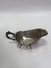Vintage Victorian Plated Silver Gravy Boat  With Details