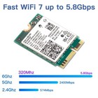 Intel Wifi 7 Be200ngw M 2 Wireless Card 802 11be Dual Band desktop Bluetooth 5 4