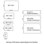 Compatible With Brother Labels Dk-2243 Dk-2210 Dk-2205 Dk-1241 Dk-1209 Dk-1208