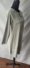 Women s Soft Surroundings Dress Sz Xs Long Sleeve Gray Faux Suede Beaded Front