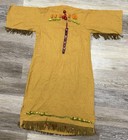 Vintage Campfire Girls Native American Ceremonial Dress Gown Beads Patches 1960s
