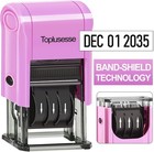 Date Stamp Self Inking Dater Stamp For Business 12  Band Purple Mount Black I   