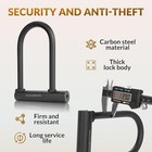 Rockbros Bike U Lock Anti Theft With 4 Ft Cable Anti Theft With Keys   Bracket