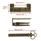 Quluxe Antique Chinese Lock And Key  Flower Bird Carved Retro Padlock Old Vin   
