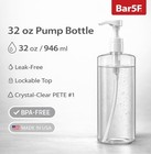 Pump Bottle 32-ounce 1-liter Empty Lotion Bpa-free Crystal-clear  pack Of 1 
