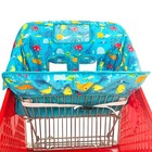 2-in-1 Shopping Cart High Chair Cover Baby Padded Fold n Roll Blue Seaworld