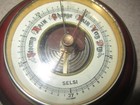 Vintage Selsi Germany German Wood Barometer Stormy Rain Change Fair Very Dry