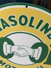 Vintage Style Gasoline Co-op  Motor  Oil Gas Steel Metal Top Quality Sign