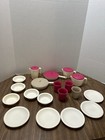 Step 2 Dining Room Pots Pans Cups Plates Bowls Dish Set Kids Play Kitchen 24 Pc